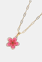 Carregar imagem no visualizador da galeria, Flower Pendant Stainless Steel Necklace
