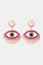 Carregar imagem no visualizador da galeria, Evil Eye Shape Rhinestone Zinc Alloy Synthetic Dangle Earrings
