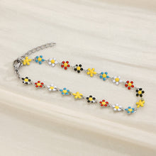 Load image into Gallery viewer, Flower &amp; Cross Stainless Steel Bracelet
