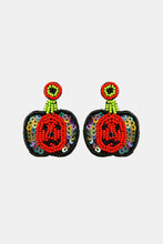 Carregar imagem no visualizador da galeria, Pumpkin Shape Beaded Dangle Earrings
