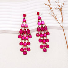 Carregar imagem no visualizador da galeria, Alloy &amp; Rhinestone Teardrop Earrings
