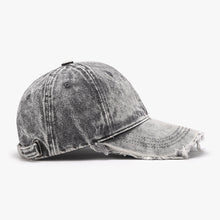 Load image into Gallery viewer, Raw Hem Adjustable Cotton Baseball Cap
