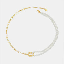 Carregar imagem no visualizador da galeria, 18K Gold-Plated Titanium Steel Pearl Necklace
