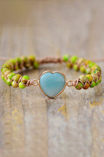 Carregar imagem no visualizador da galeria, Handmade Heart Shape Natural Stone Bracelet
