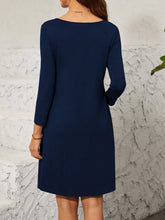 Load image into Gallery viewer, Quarter Zip Long Sleeve Dress
