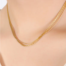 Load image into Gallery viewer, 18K Gold-Plated Multi-Layer Clavicle Chain Necklace
