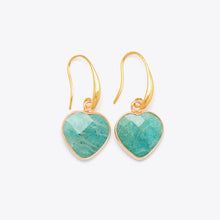 Carregar imagem no visualizador da galeria, Natural Stone Heart Drop Earrings
