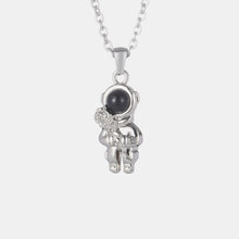 Carregar imagem no visualizador da galeria, Astronaut Pendant Cat&#39;s Eye Stone Stainless Steel Necklace
