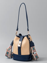 Load image into Gallery viewer, Straw Braided Adjustable Strap Bucket Bag
