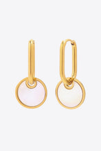 Load image into Gallery viewer, Copper White Mother-Of-Pearl Drop Earrings
