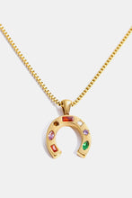 Load image into Gallery viewer, Inlaid Zircon Pendant Stainless Steel Necklace
