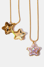 Load image into Gallery viewer, Rhinestone Decor Star Box Pendant Necklace
