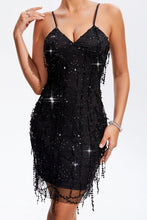 Carregar imagem no visualizador da galeria, Sequin V-Neck Wrap Cami Dress
