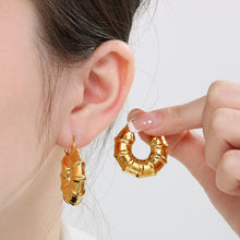 Carregar imagem no visualizador da galeria, Stainless Steel Hinged Hoop Earrings
