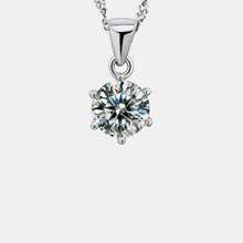 Carregar imagem no visualizador da galeria, Platinum-Plated Artificial Gemstone Pendant Necklace
