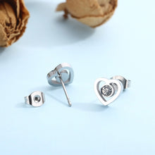 Load image into Gallery viewer, Inlaid Zircon Heart Necklace, Bracelet and Stud Earrings Jewelry Set
