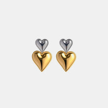 Carregar imagem no visualizador da galeria, Stainless Steel Double Heart Earrings
