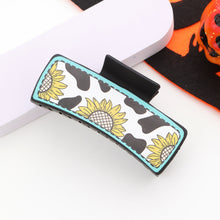 Carregar imagem no visualizador da galeria, Sunflower PU Leather Acrylic Claw Clip
