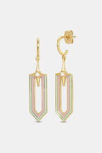 Carregar imagem no visualizador da galeria, Copper C-Hoop Drop Earrings
