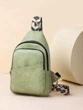 Carregar imagem no visualizador da galeria, PU Leather Adjustable Strap Sling Bag
