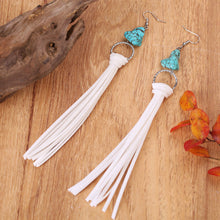 Carregar imagem no visualizador da galeria, Turquoise Fringe Detail Earrings
