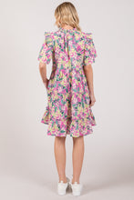 Load image into Gallery viewer, SAGE + FIG Floral Ruffle Short Sleeve Dress
