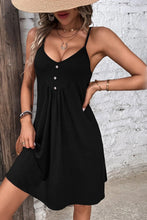 Carregar imagem no visualizador da galeria, Decorative Button Scoop Neck Cami Dress
