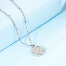 Carregar imagem no visualizador da galeria, Stainless Steel Coin Pendant Necklace
