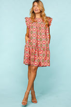 Carregar imagem no visualizador da galeria, Haptics Full Size Ruffled Printed Dress with Side Pockets
