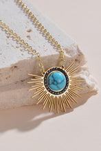 Carregar imagem no visualizador da galeria, Turquoise 14K Gold Plated Pendant Necklace
