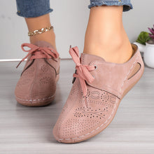 Carregar imagem no visualizador da galeria, Lace-Up Round Toe Wedge Sandals
