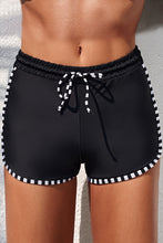 Load image into Gallery viewer, Full Size Contrast Drawstring Waist Swim Shorts
