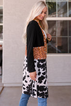 Load image into Gallery viewer, Printed Color Block Open Front Cardigan
