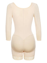 Carregar imagem no visualizador da galeria, Full Size Zip Up Lace Detail Long Sleeve Shapewear
