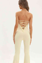 Load image into Gallery viewer, Lace-Up Strapless Jumpsuit
