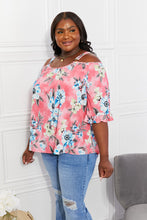 Load image into Gallery viewer, Sew In Love Full Size Fresh Take  Floral Cold-Shoulder Top
