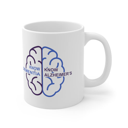 White Ceramic Mug 11oz - Know Dementia | Know Alzheimer’s