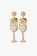 Load image into Gallery viewer, Champagne Glass Dangle Earrings
