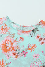 Load image into Gallery viewer, Summer Lover Floral Puff Sleeve Round Neck Blouse
