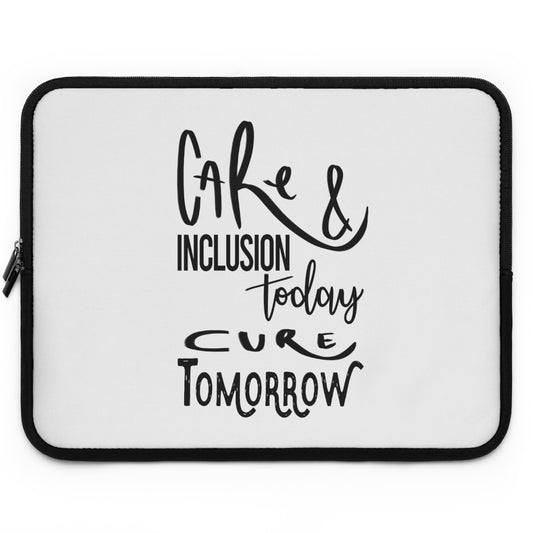 White Laptop Sleeve - Care & Inclusion