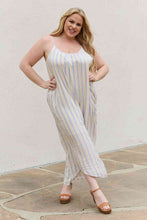 Load image into Gallery viewer, HEYSON Full Size Multi Colored Striped Jumpsuit with Pockets

