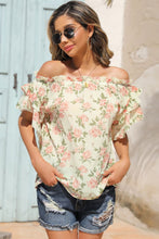 Carregar imagem no visualizador da galeria, Blusa ombro a ombro com babado floral
