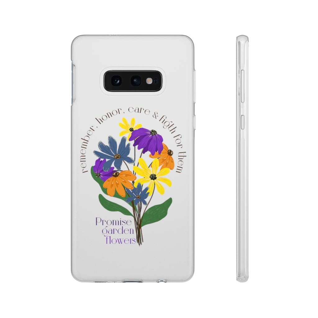 White Phone Case - Promise Garden Flowers