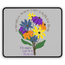 Load image into Gallery viewer, Silver Gaming Mouse Pad - Promise Garden Flowers
