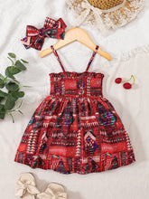 Load image into Gallery viewer, Baby Girl Printed Smocked Pinafore Skirt

