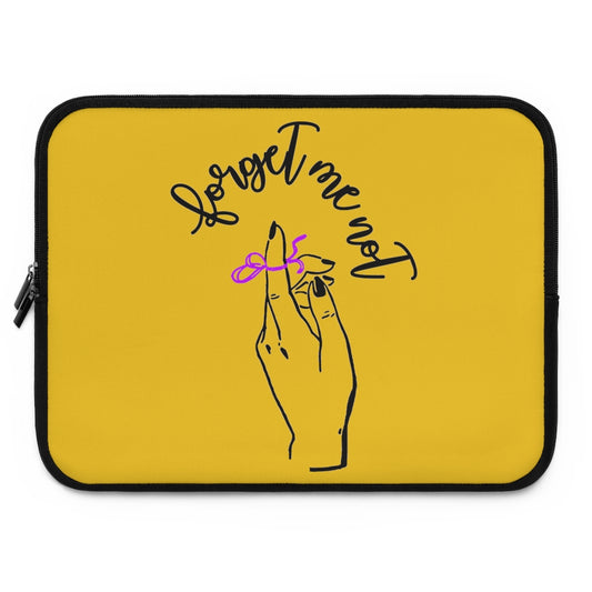 Yellow Laptop Sleeve - Forget me (k)Not