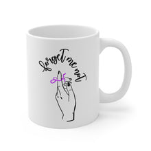 Carregar imagem no visualizador da galeria, White Ceramic Mug 11oz - Forget me (k)Not
