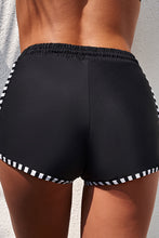 Load image into Gallery viewer, Full Size Contrast Drawstring Waist Swim Shorts
