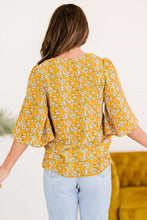 Load image into Gallery viewer, Printed Button Front Flare Sleeve Blouse
