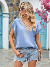 Load image into Gallery viewer, V-Neck Cuffed Blouse
